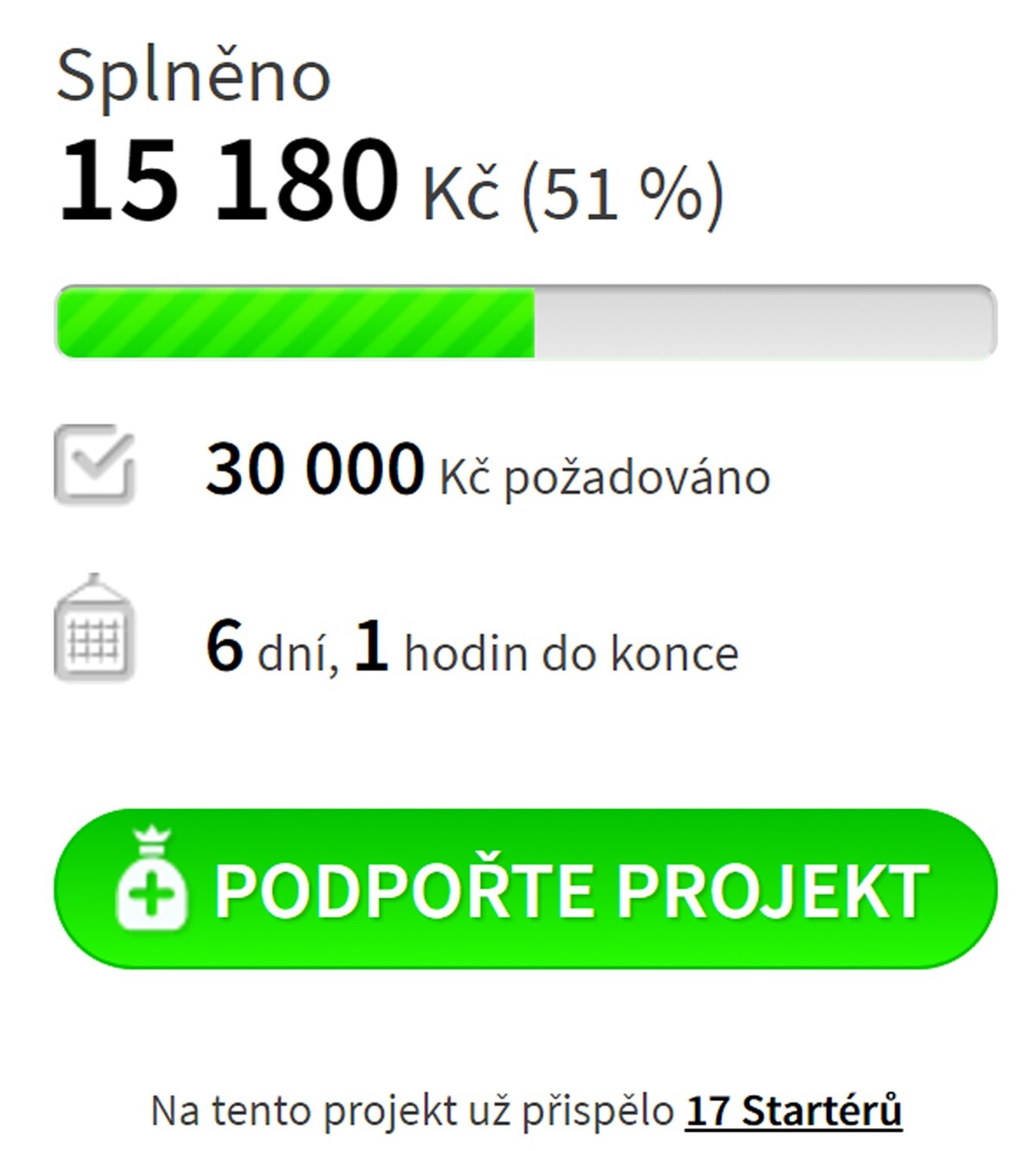 Máme 50%!