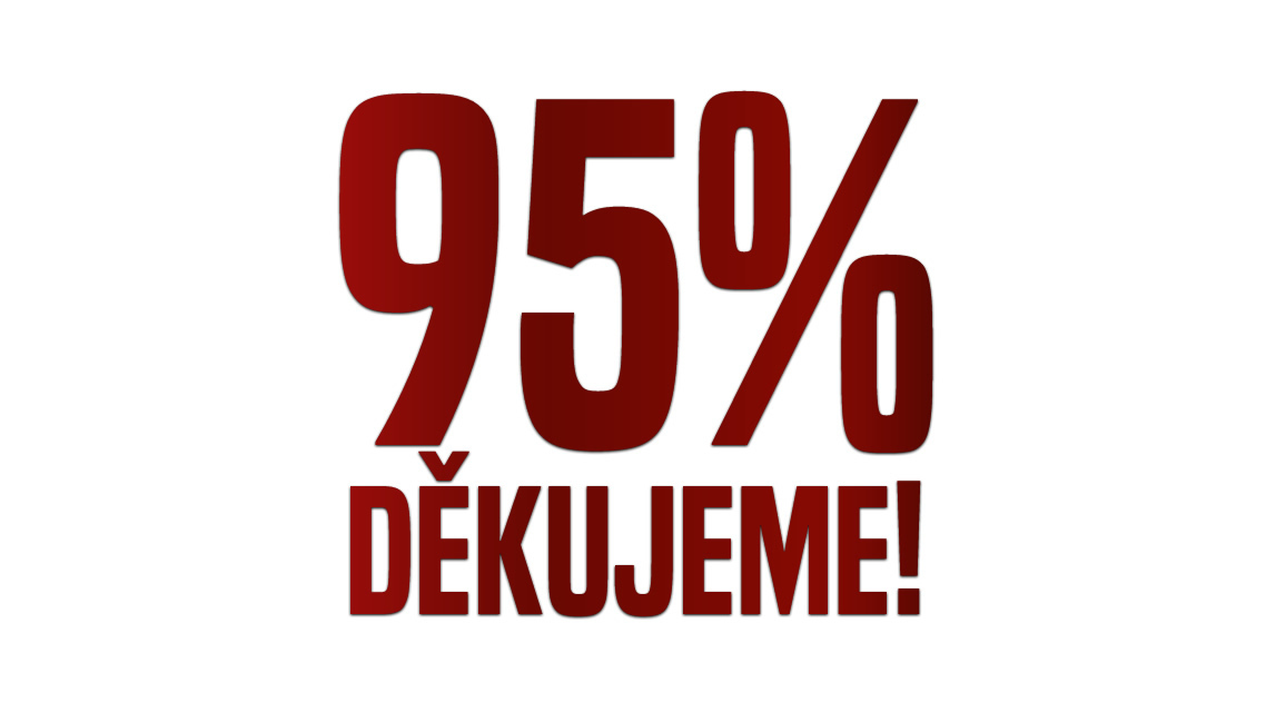 95% - Už jen malý kousek do cíle!