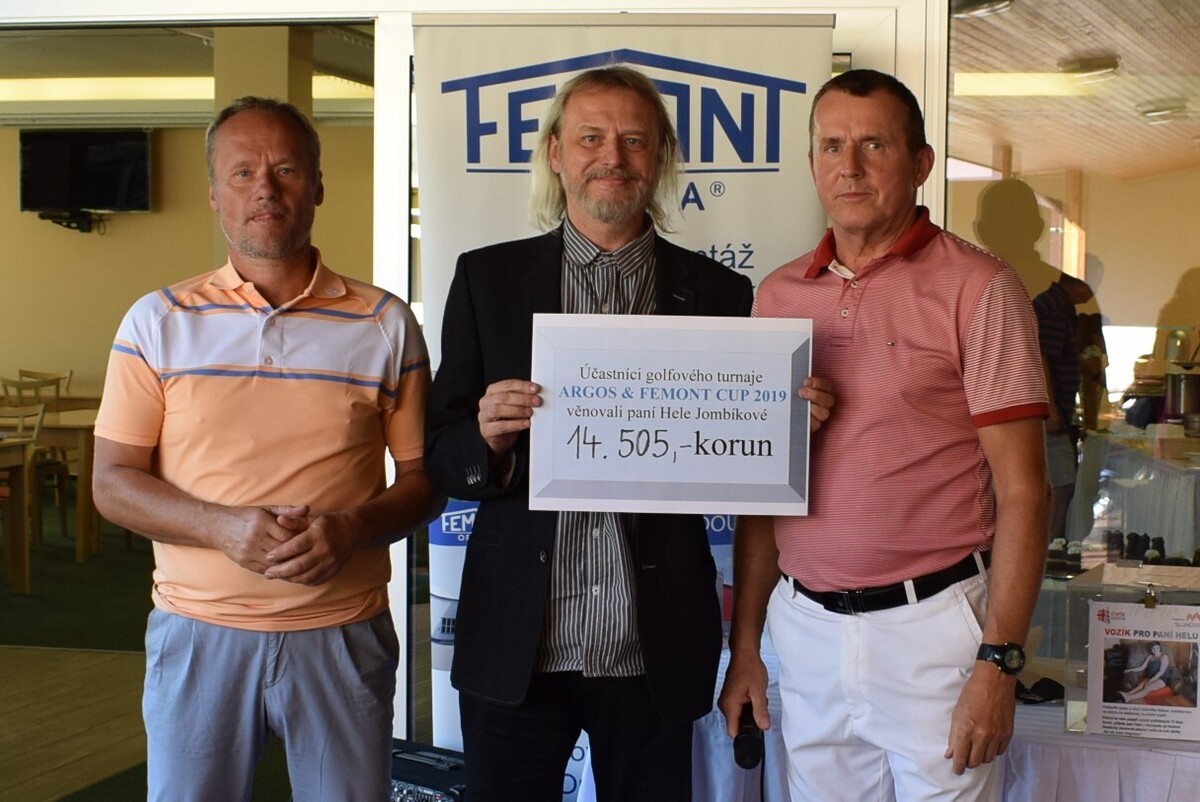 Na golfovém turnaji ARGOS + FEMONT CUP 2019 se vybralo přes 14 tisíc