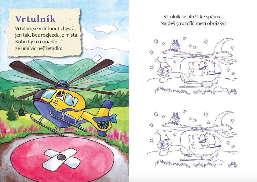 Nové ilustrace - Vrtulník; básnička a úkol