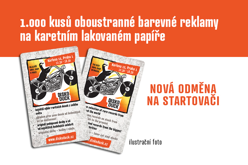 Tisíc kusů libovolné reklamy 6x10 cm nebo vizitek 9x5 cm