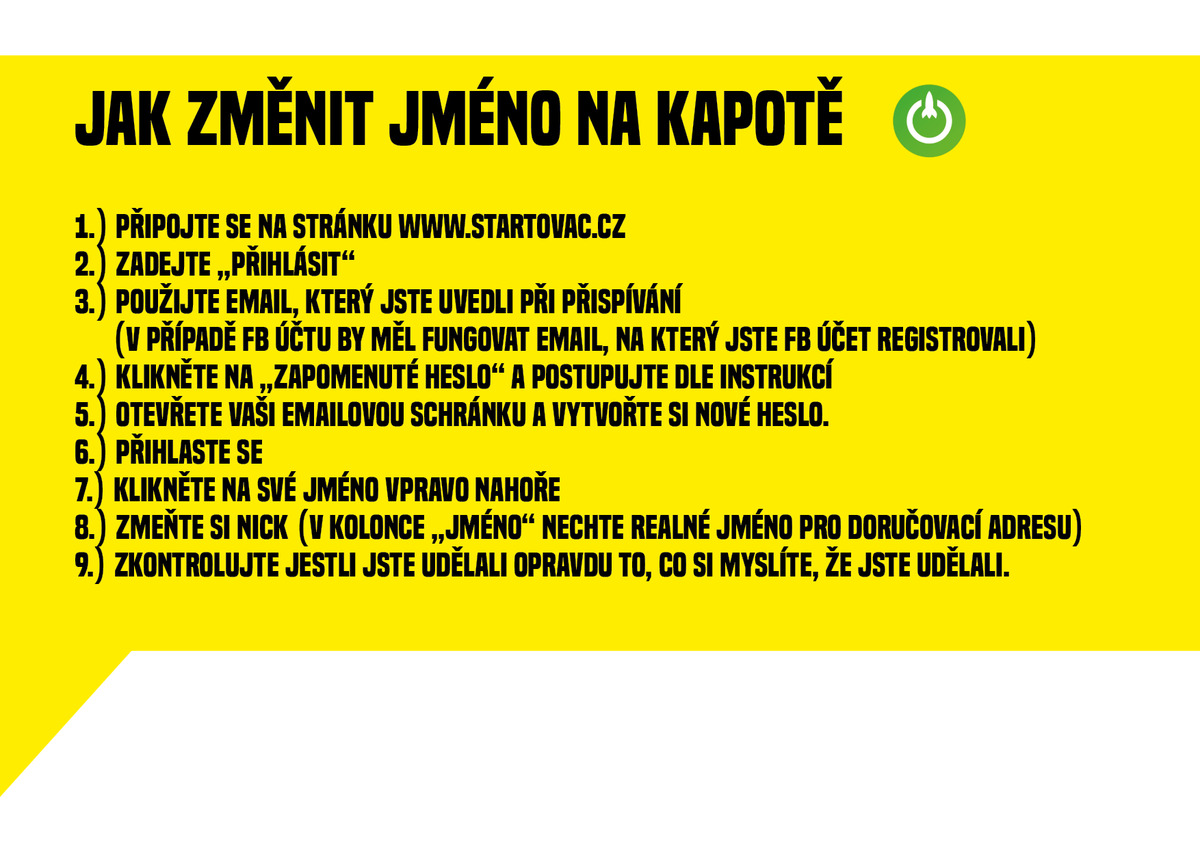 JAK ZMĚNIT JMÉNO NA KAPOTĚ!