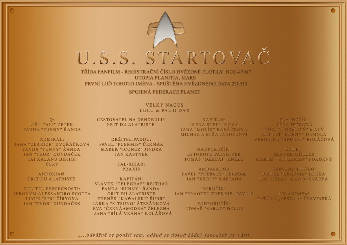 Plaketa pro USS Startovač NCC 47047