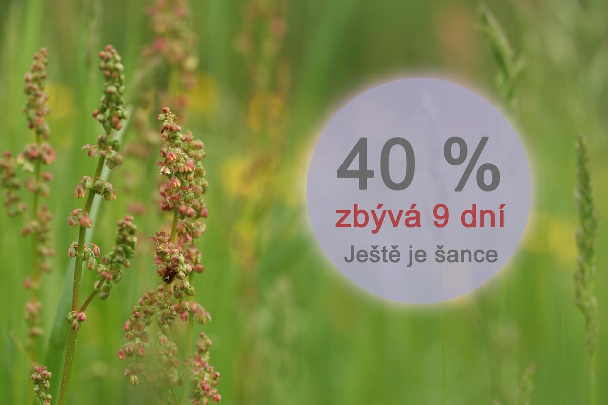 Máme 40 % částky