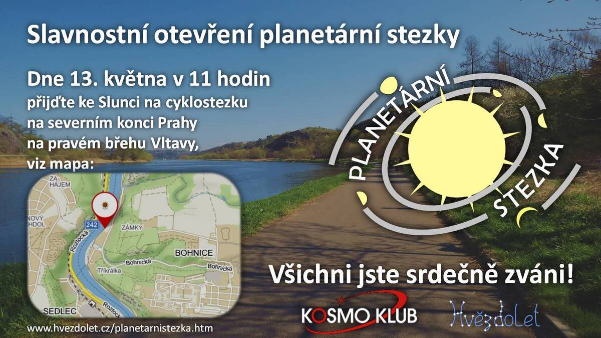 Otevření Planetární stezky údolím Vltavy