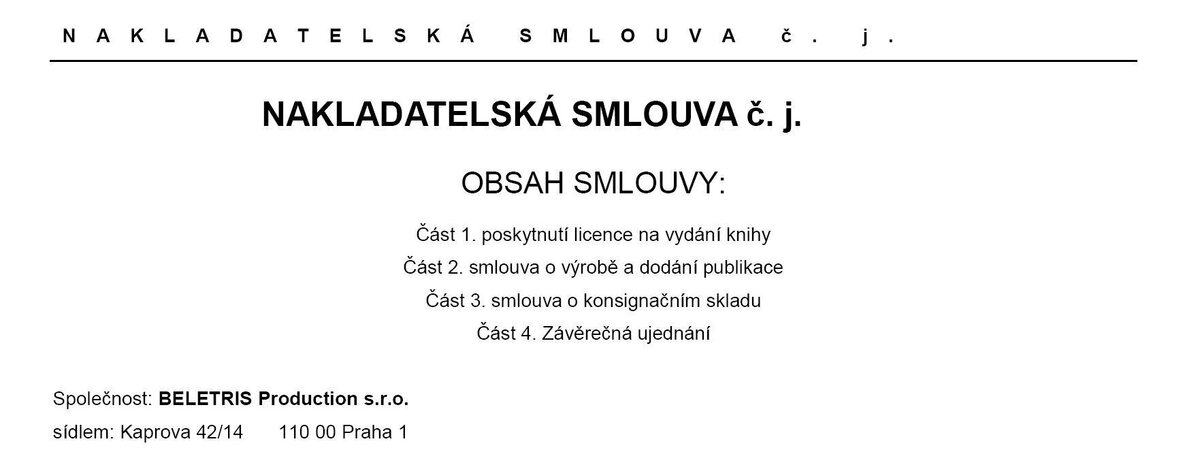 Smlouva s nakladatelem