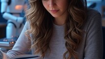 Girl reading Dark Side of AI.jpg
