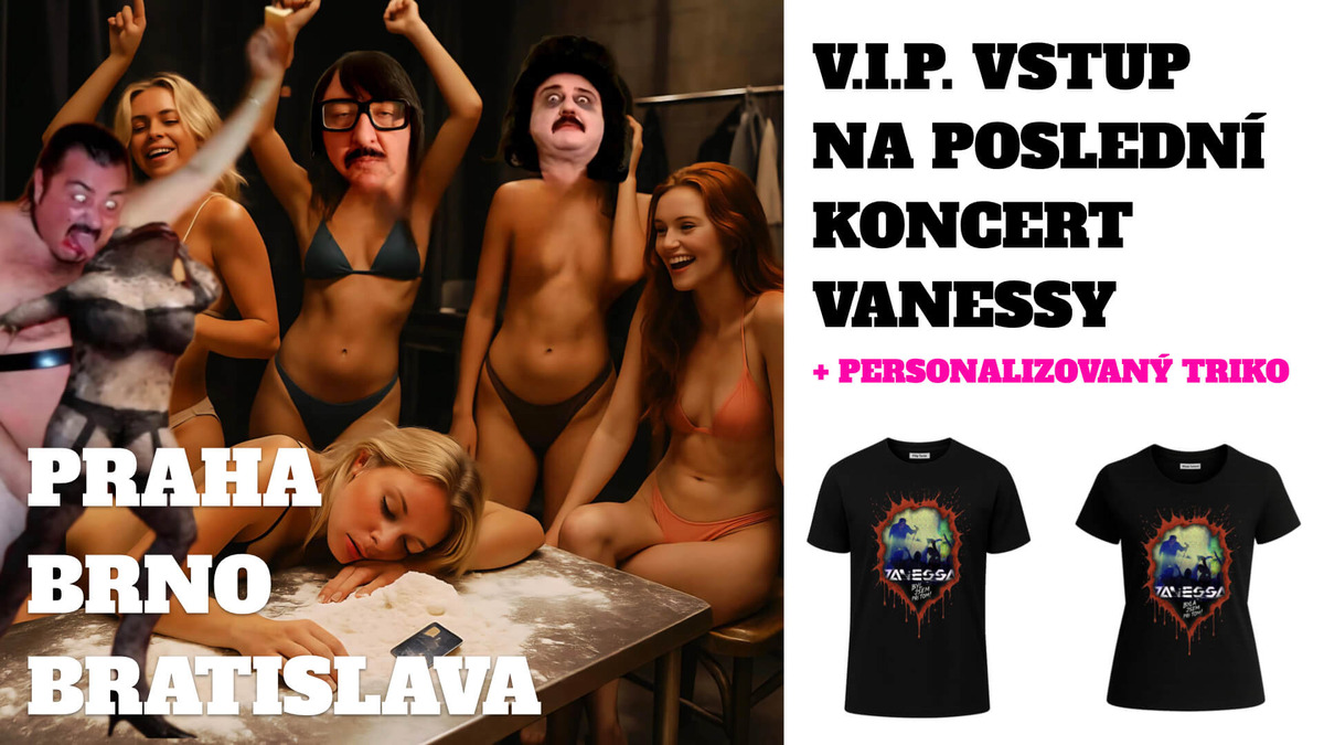 V.I.P. vstup na poslední koncert VANESSY + LIMITOVANÝ TRIKO