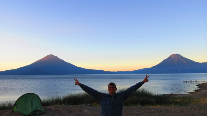 Guatemala a jazero Lago del Atitlán. Podľa mňa jedno z najkrajších miest v centrálnej Amerike